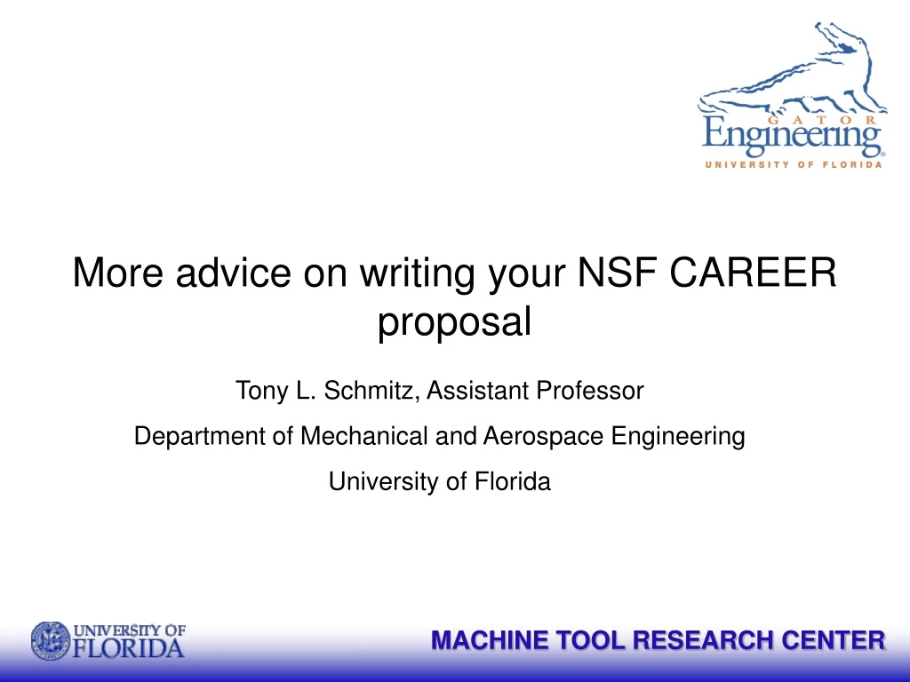 more advice on writing your nsf career proposal
