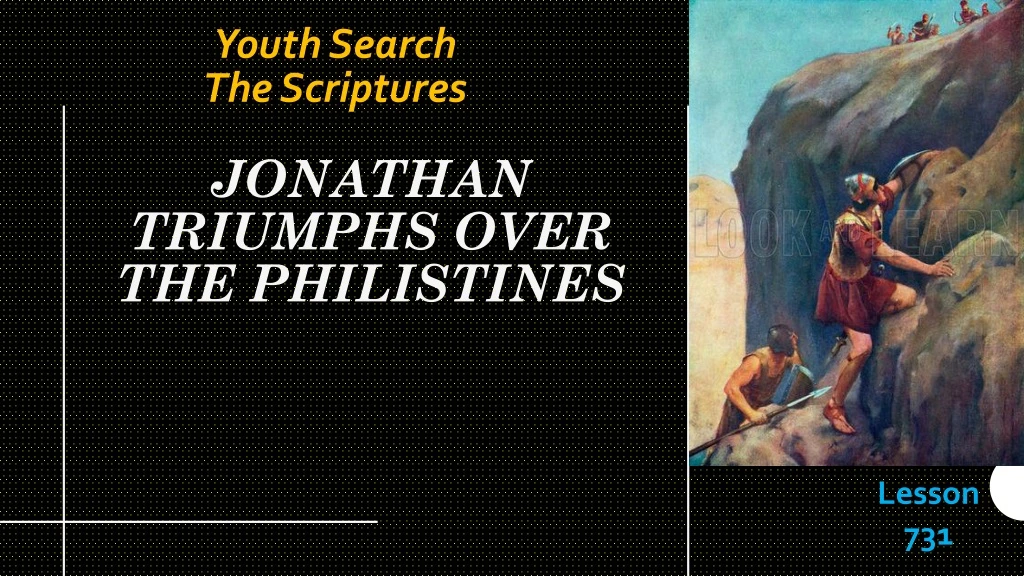 jonathan triumphs over the philistines