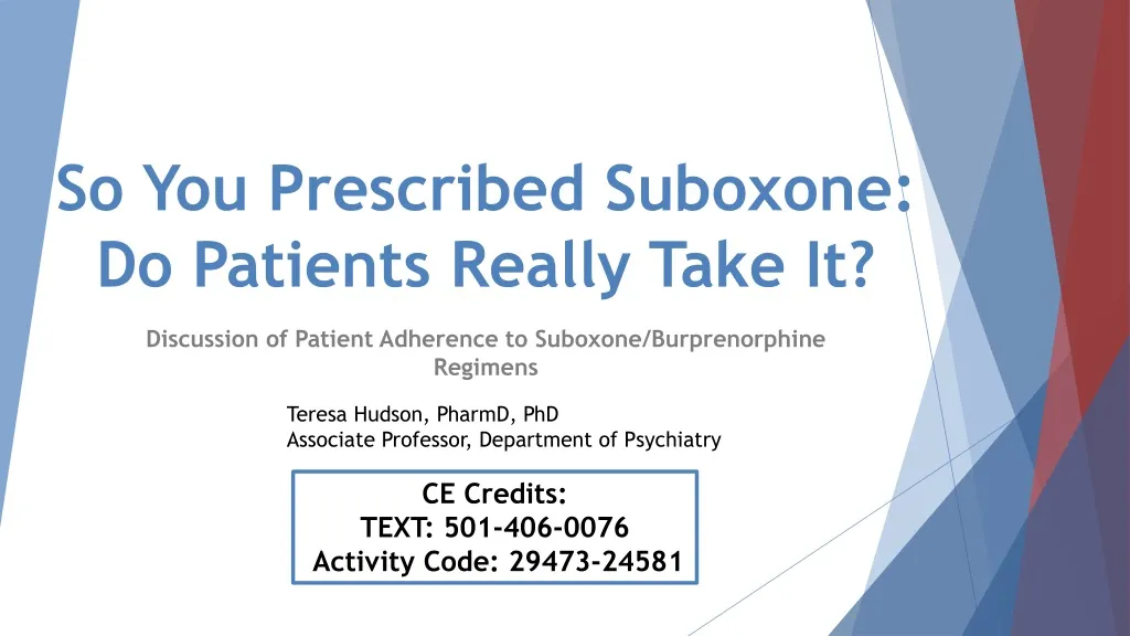 so you prescribed suboxone do patients really take it