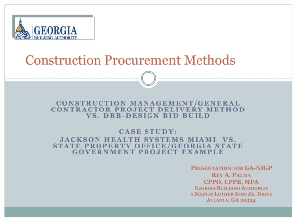 Construction Procurement Methods