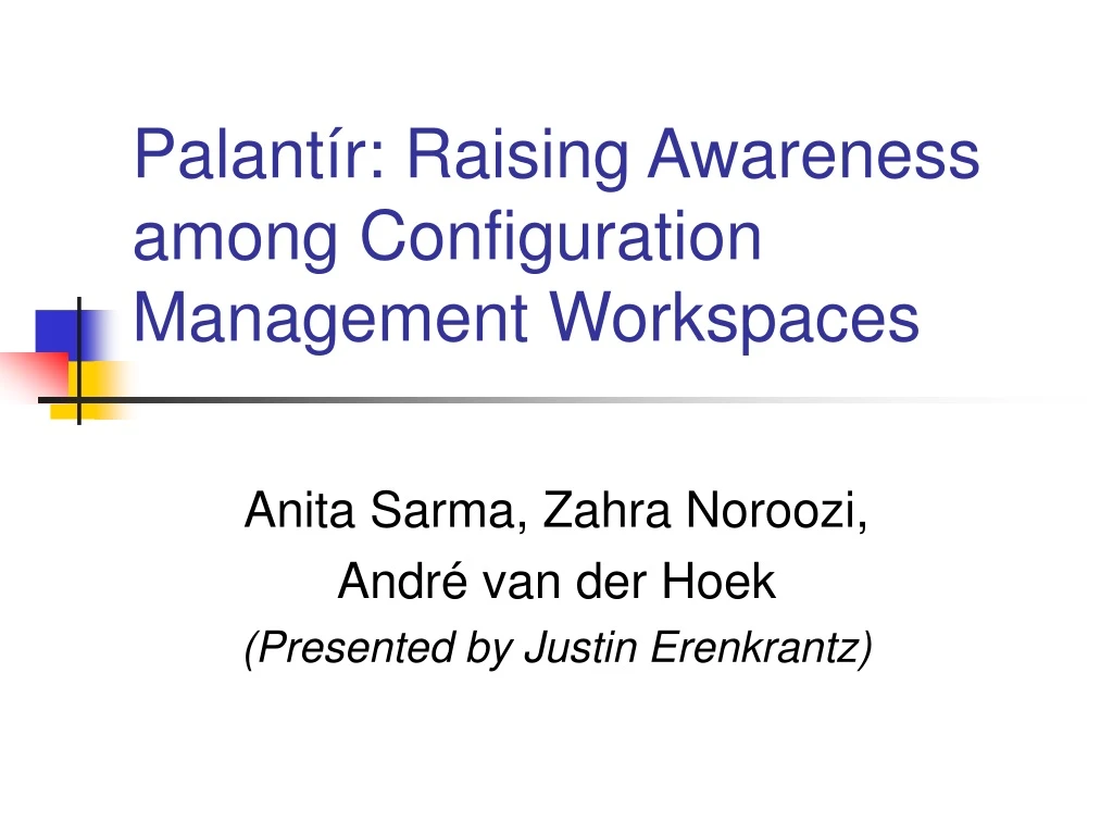 palant r raising awareness among configuration management workspaces
