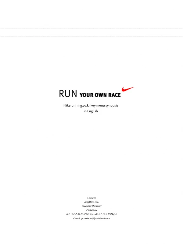 Nikerunning.co.kr key menu synopsis in English