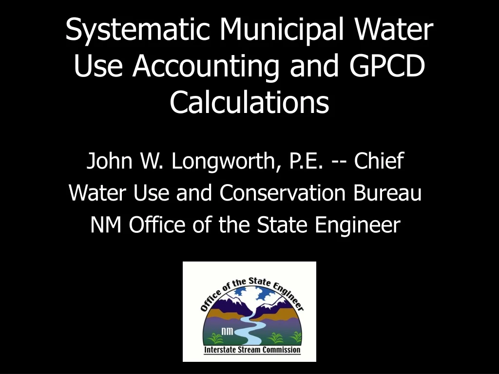 systematic municipal water use accounting