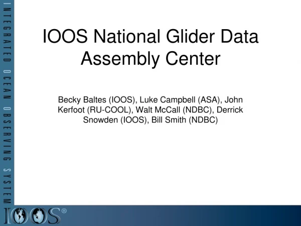 IOOS National Glider Data Assembly Center