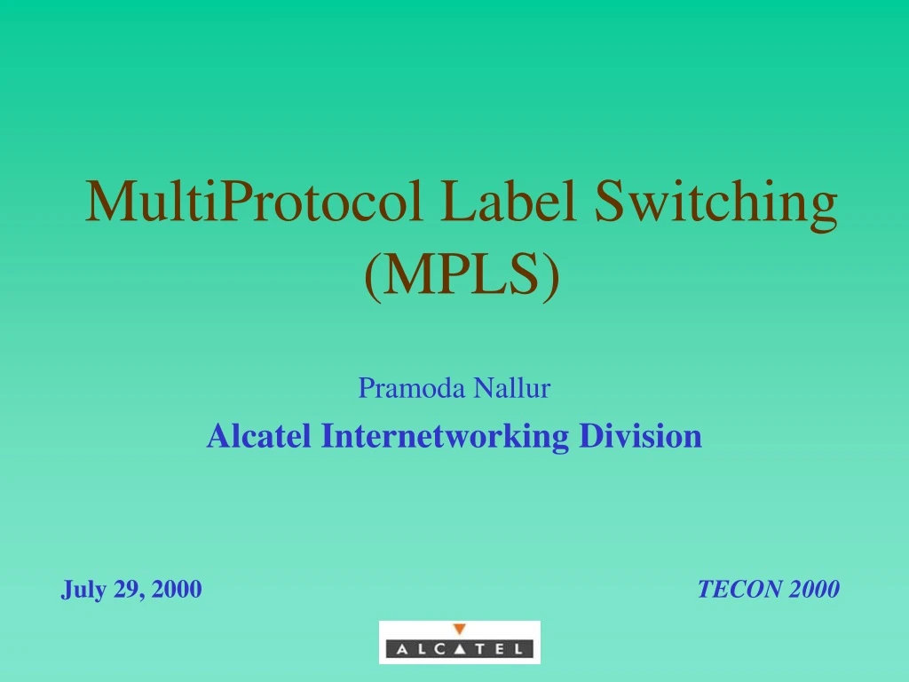 multiprotocol label switching mpls