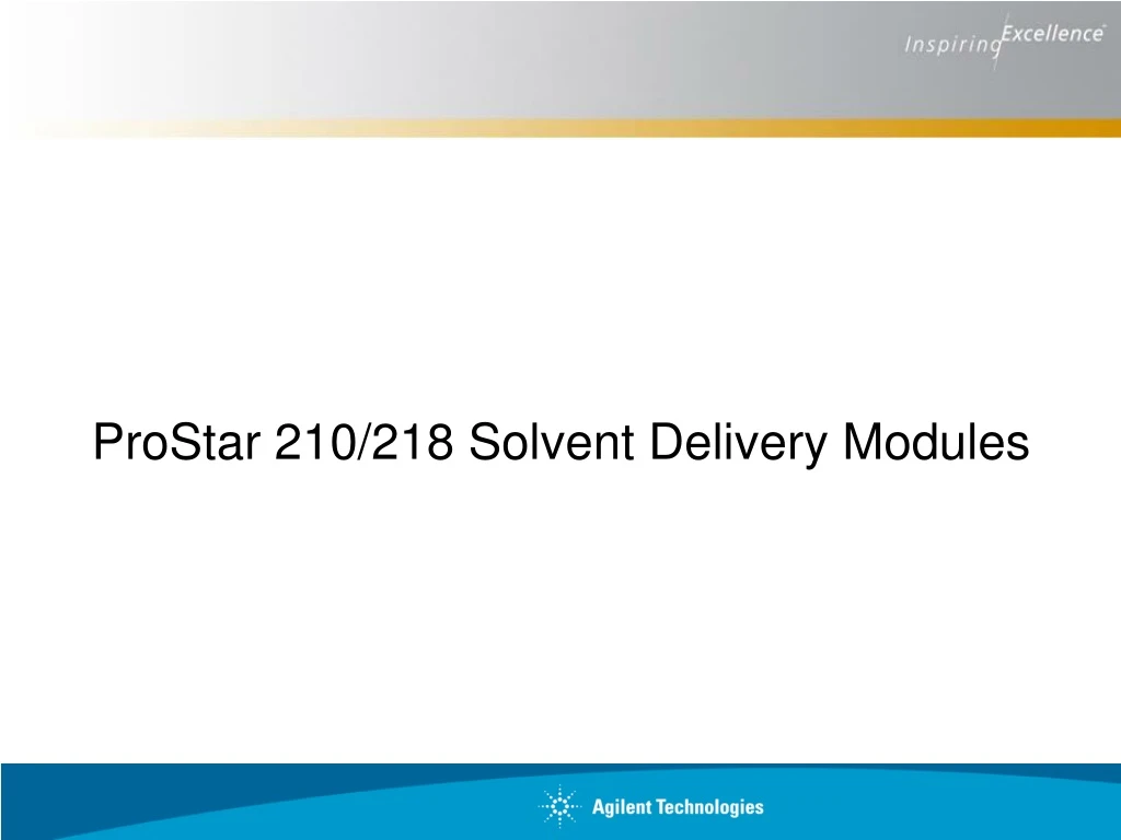 prostar 210 218 solvent delivery modules