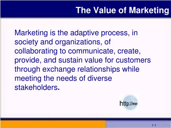 The Value of Marketing
