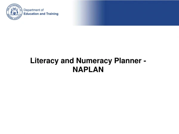 Literacy and Numeracy Planner - NAPLAN