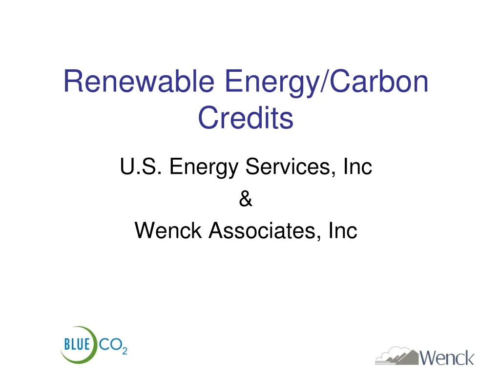 renewable energy carbon credits