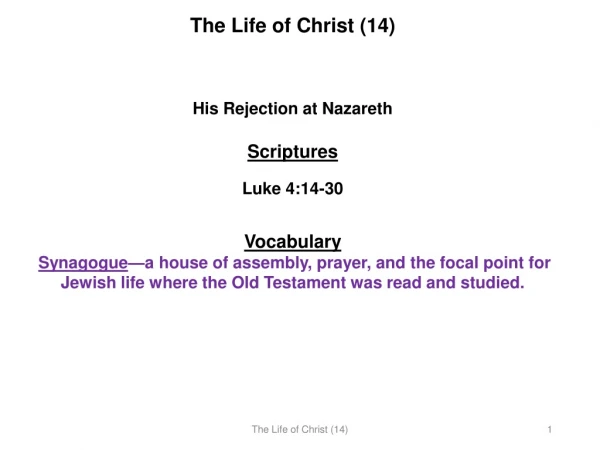 The Life of Christ (14)