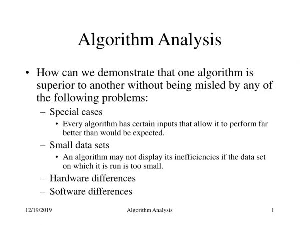 Algorithm Analysis