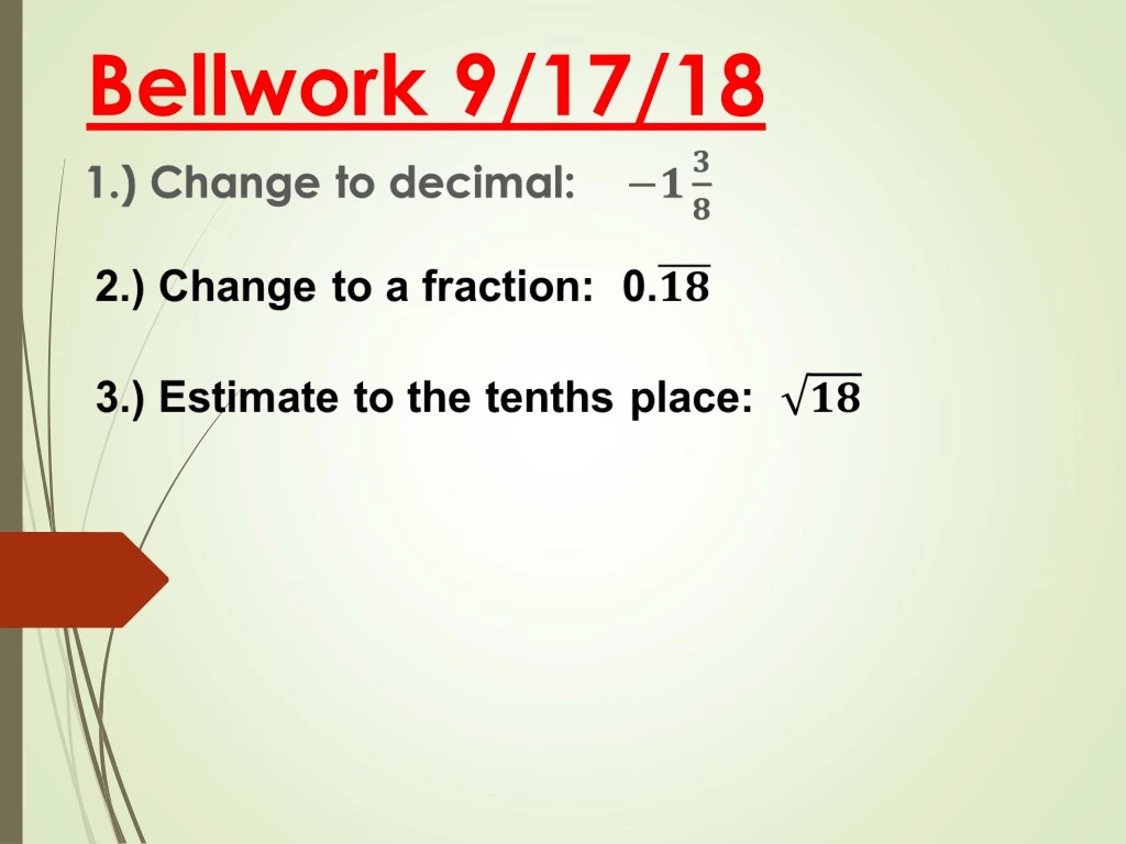 bellwork 9 17 18