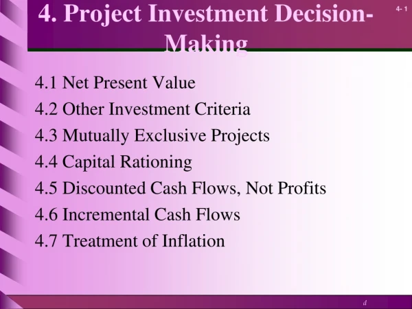 4. Project Investment Decision-Making