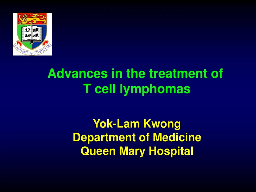 advances in the treatment of t cell lymphomas