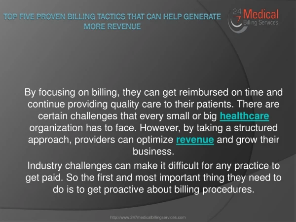 top five proven billing tactics that can help generate more revenue
