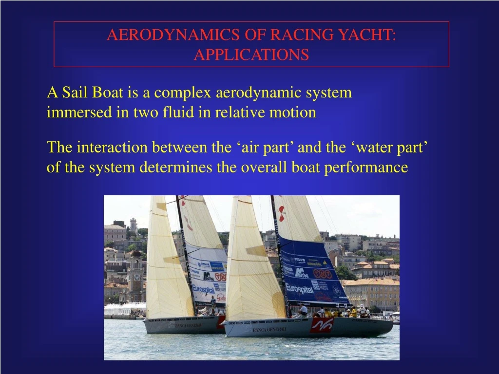 aerodynamics of racing yacht applications