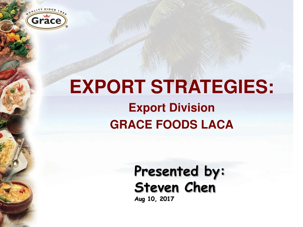 export strategies export division grace foods laca