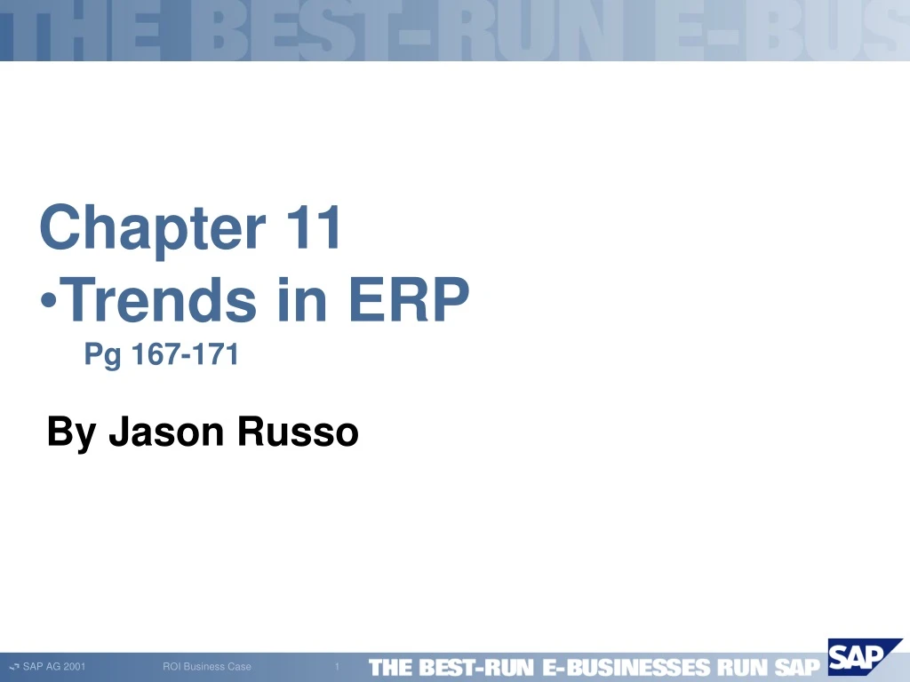 chapter 11 trends in erp pg 167 171