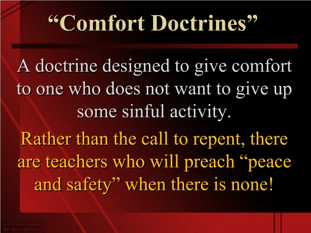 comfort doctrines