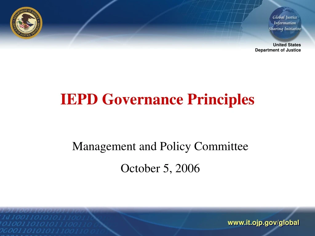 iepd governance principles