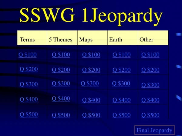 SSWG 1Jeopardy