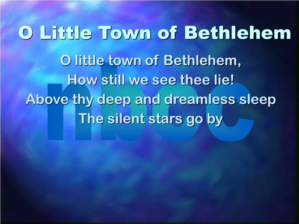 o little town of bethlehem