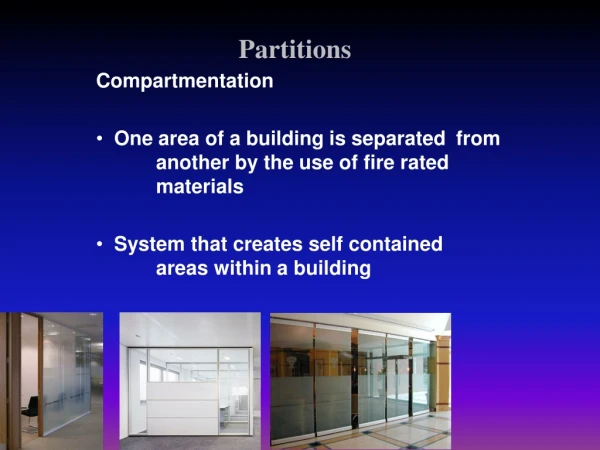 Partitions