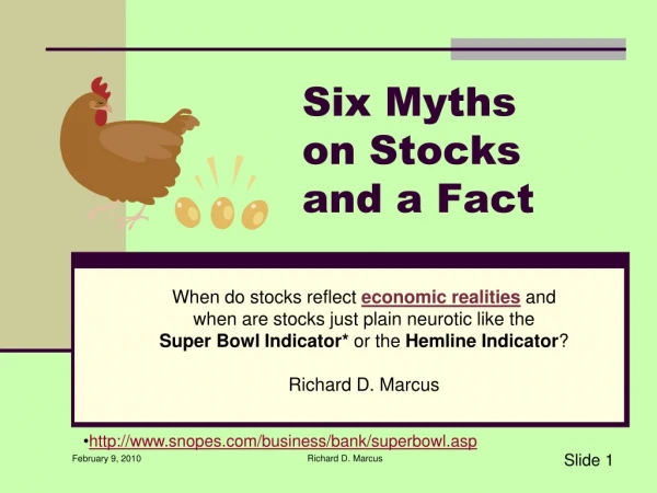 Six Myths  on Stocks  and a Fact
