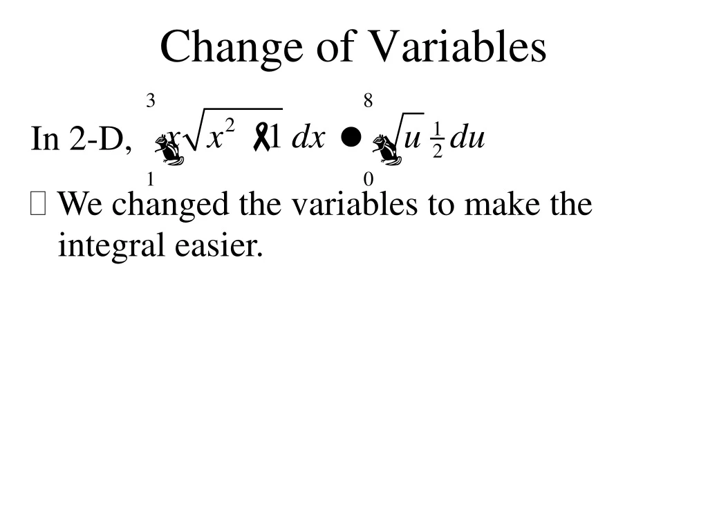 change of variables