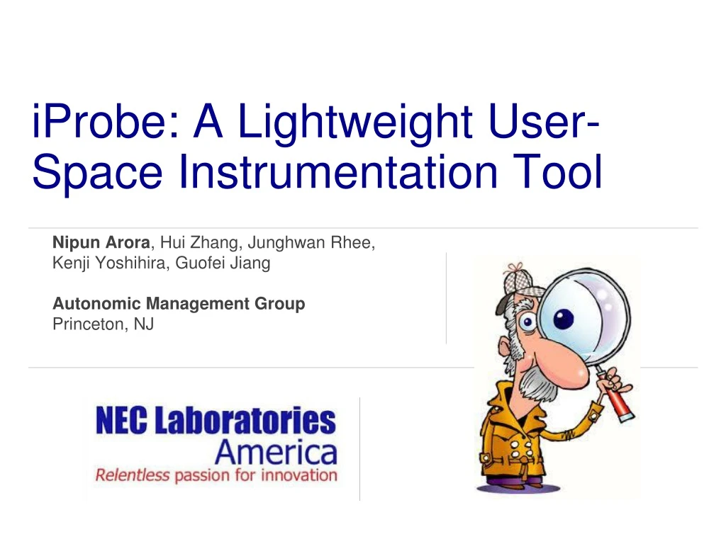 iprobe a lightweight user space instrumentation tool