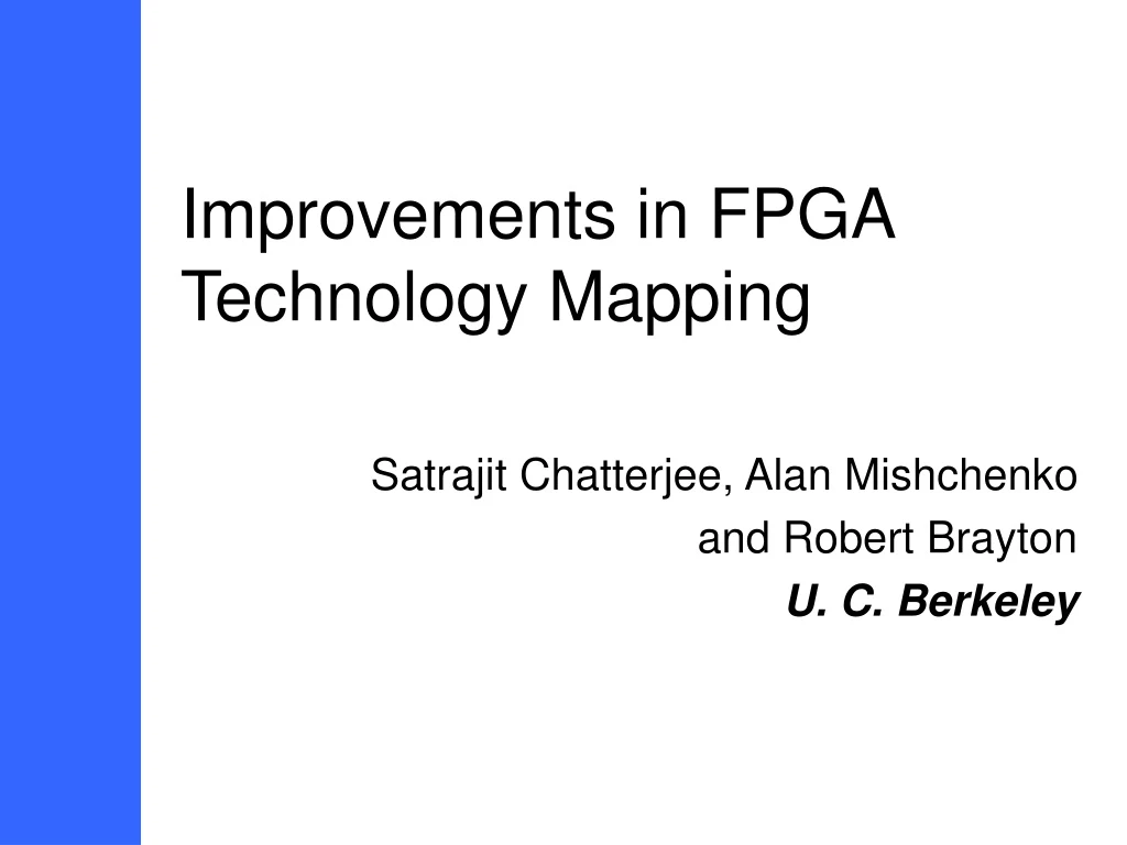 improvements in fpga technology mapping