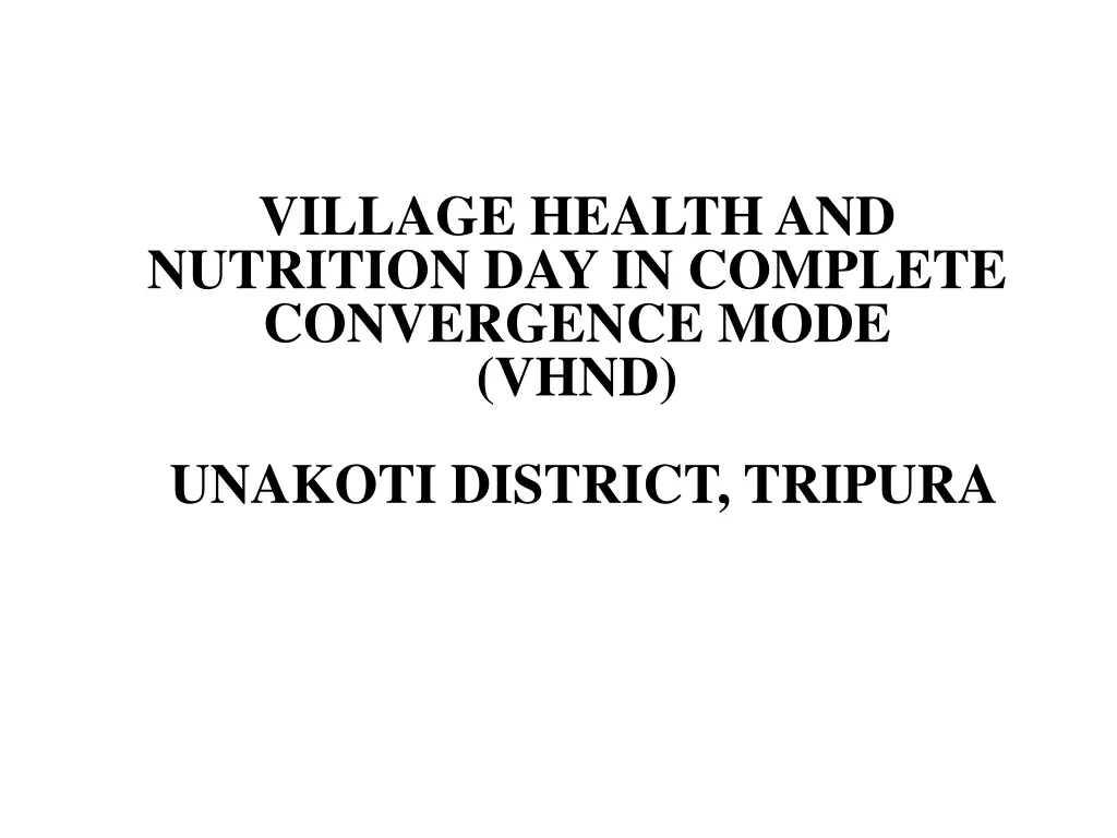 village health and nutrition day in complete