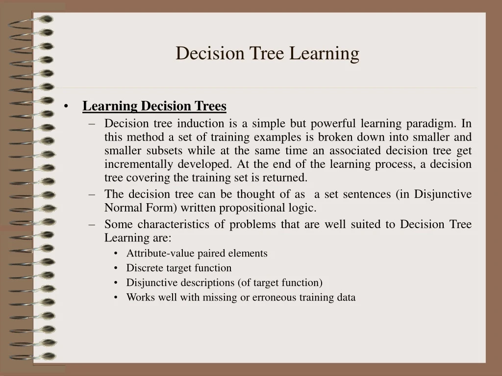 decision tree learning