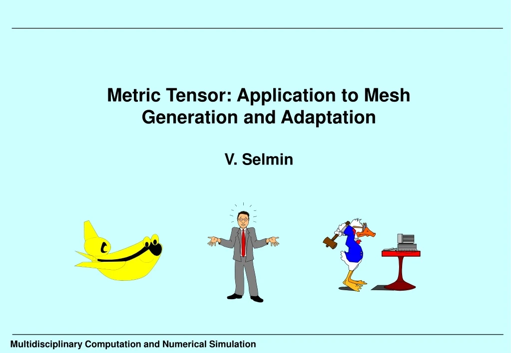 metric tensor application to mesh generation