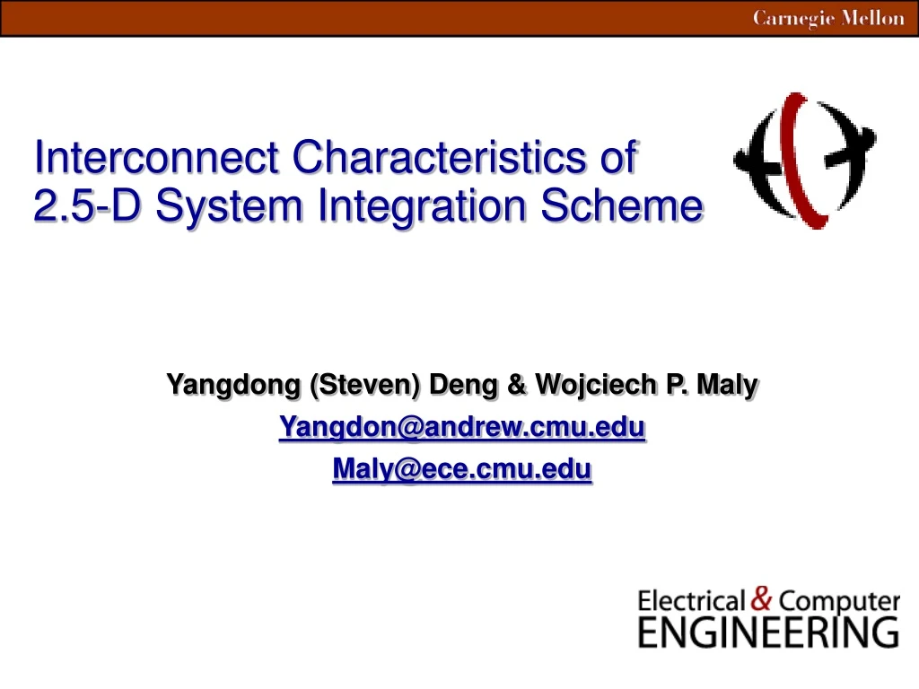 interconnect characteristics of 2 5 d system integration scheme