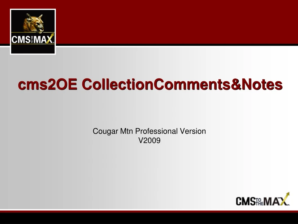 cms2oe collectioncomments notes