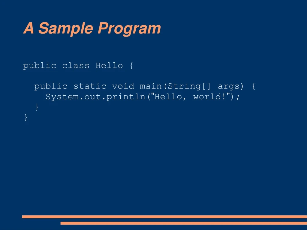 a sample program