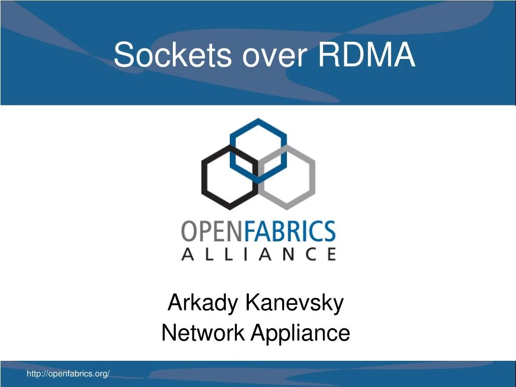 sockets over rdma