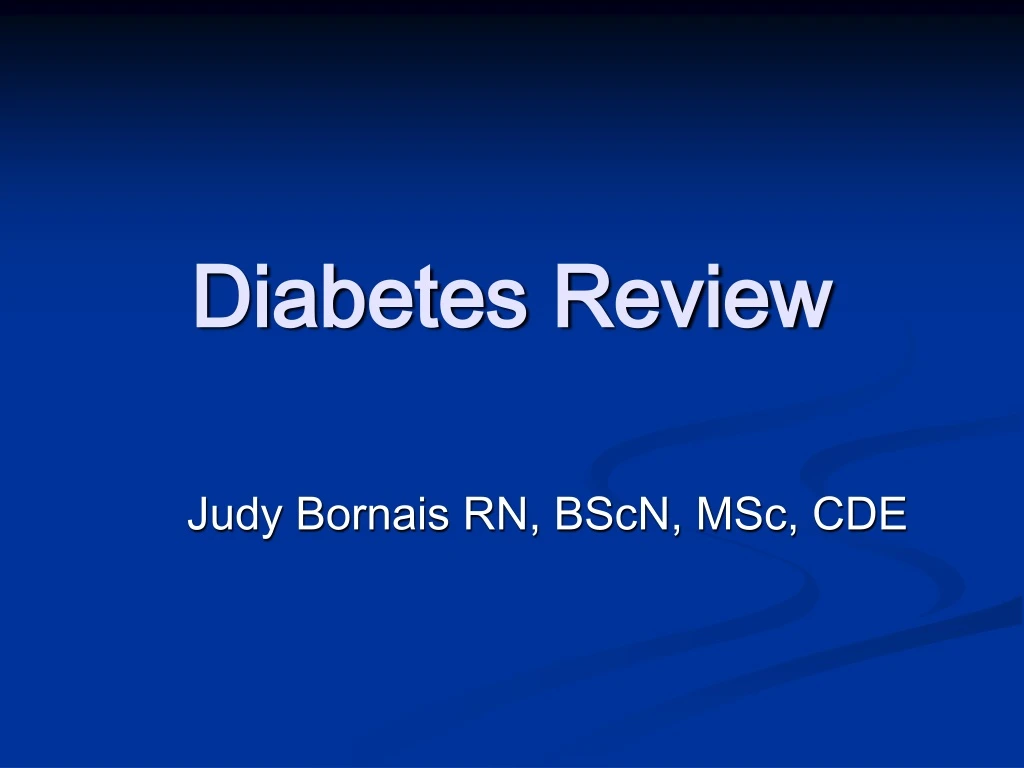 diabetes review