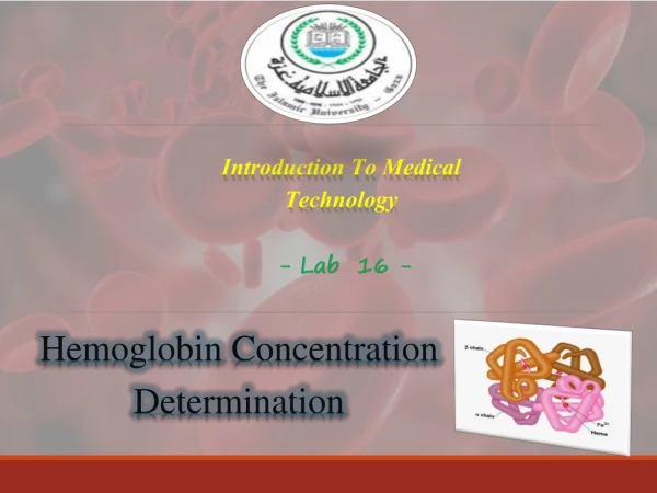 Hemoglobin Concentration Determination