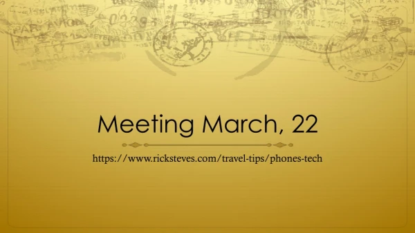 Meeting March, 22