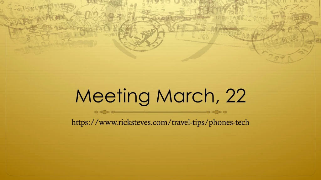 meeting march 22