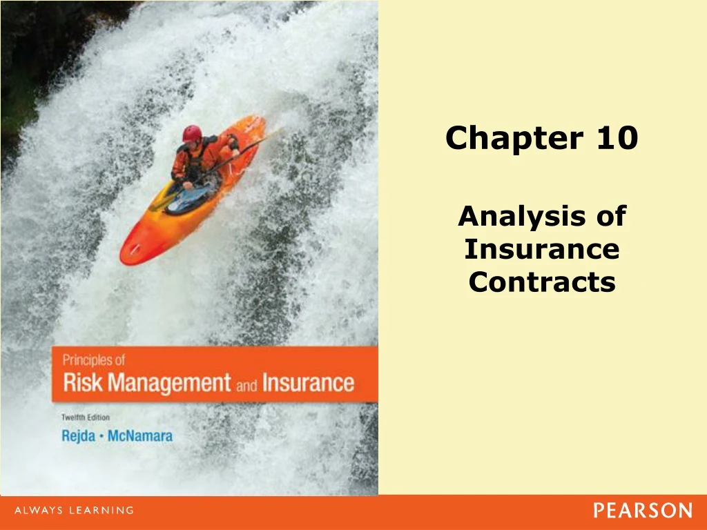chapter 10 analysis of insurance contracts