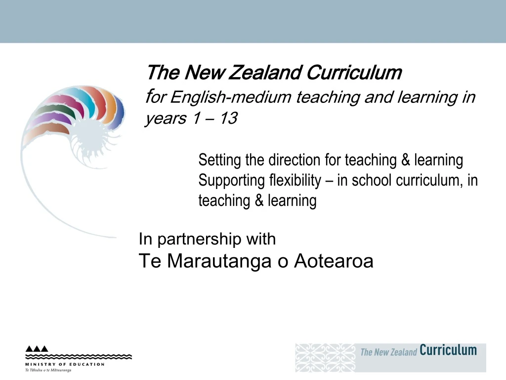 the new zealand curriculum f or english medium teaching and learning in years 1 13