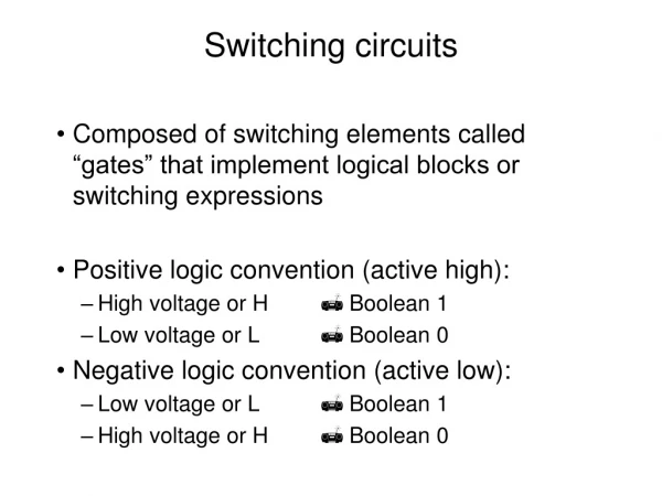 Switching circuits