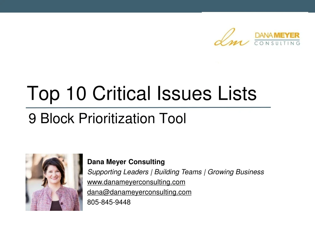 top 10 critical issues lists