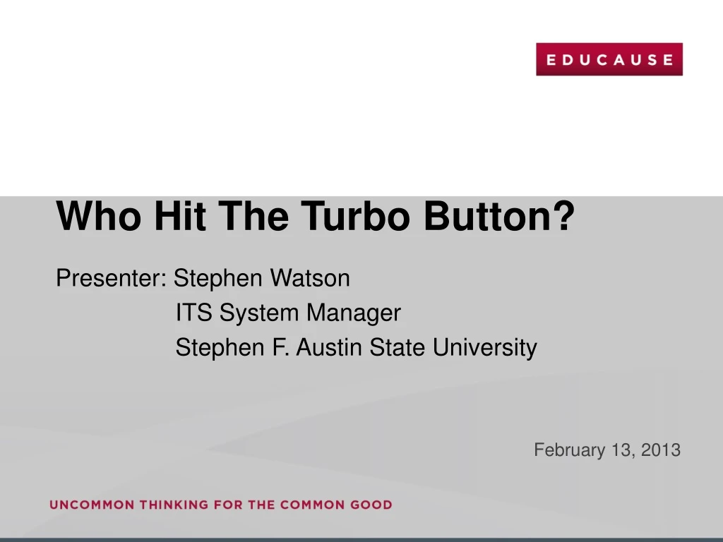 who hit the turbo button