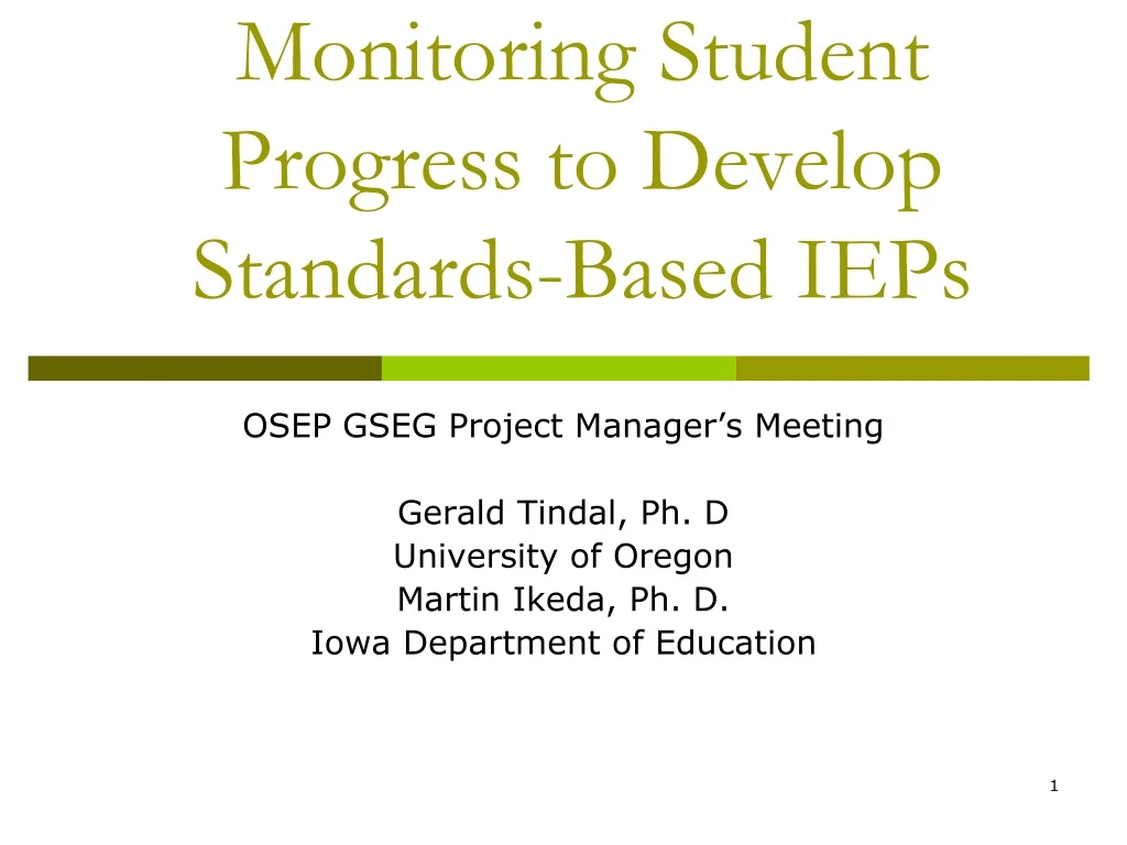 monitoring student progress to develop standards based ieps