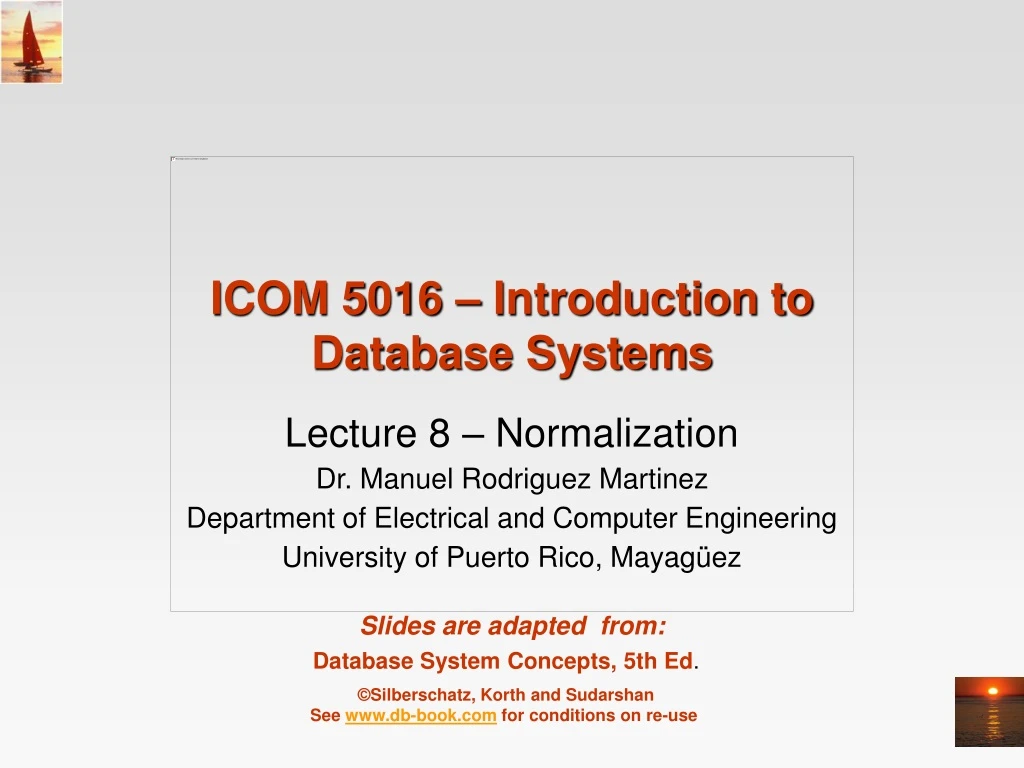 icom 5016 introduction to database systems