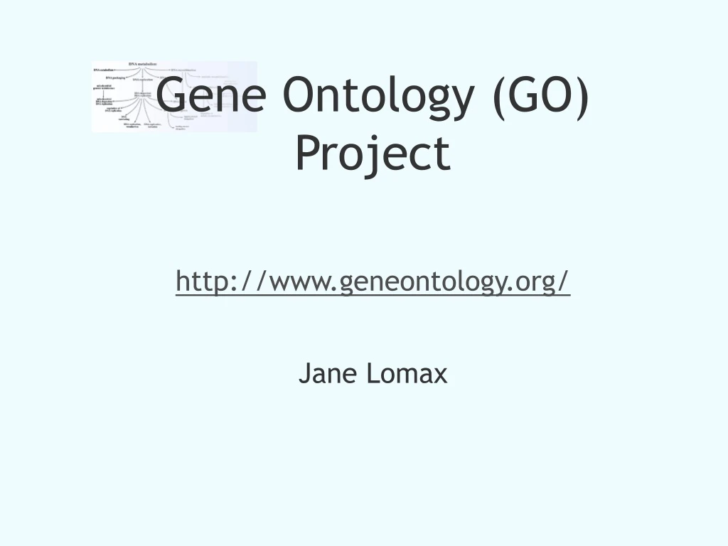 gene ontology go project http www geneontology
